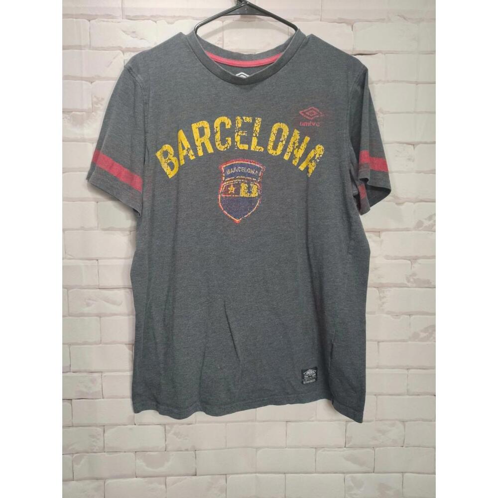 Umbro Mens FCB Football Club Barcelona Mens  Medium T Shirt Dark Heather Gray
